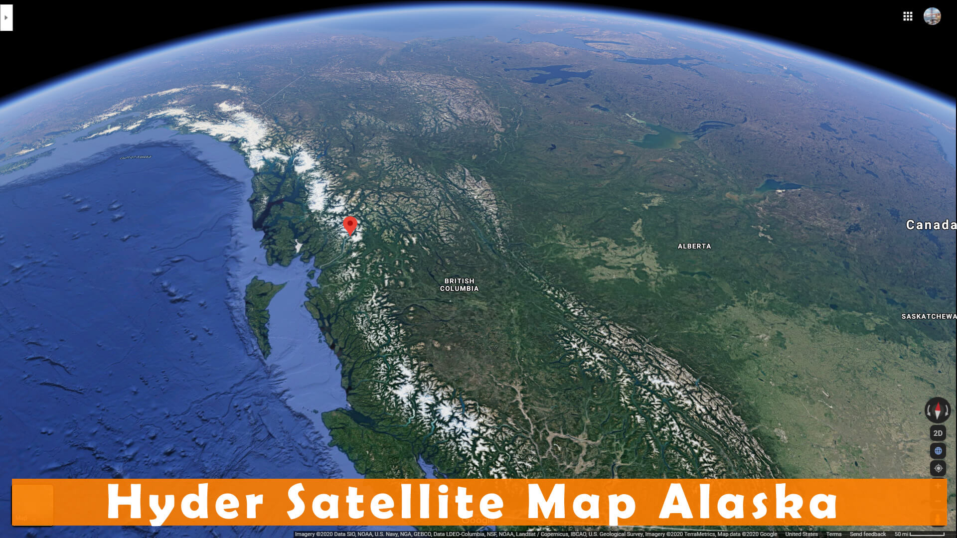Hyder Satellite Map Alaska